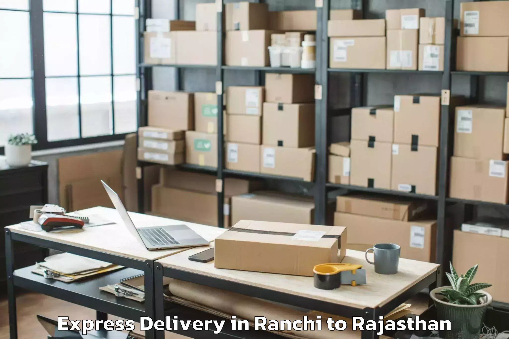 Professional Ranchi to Chittorgarh Express Delivery